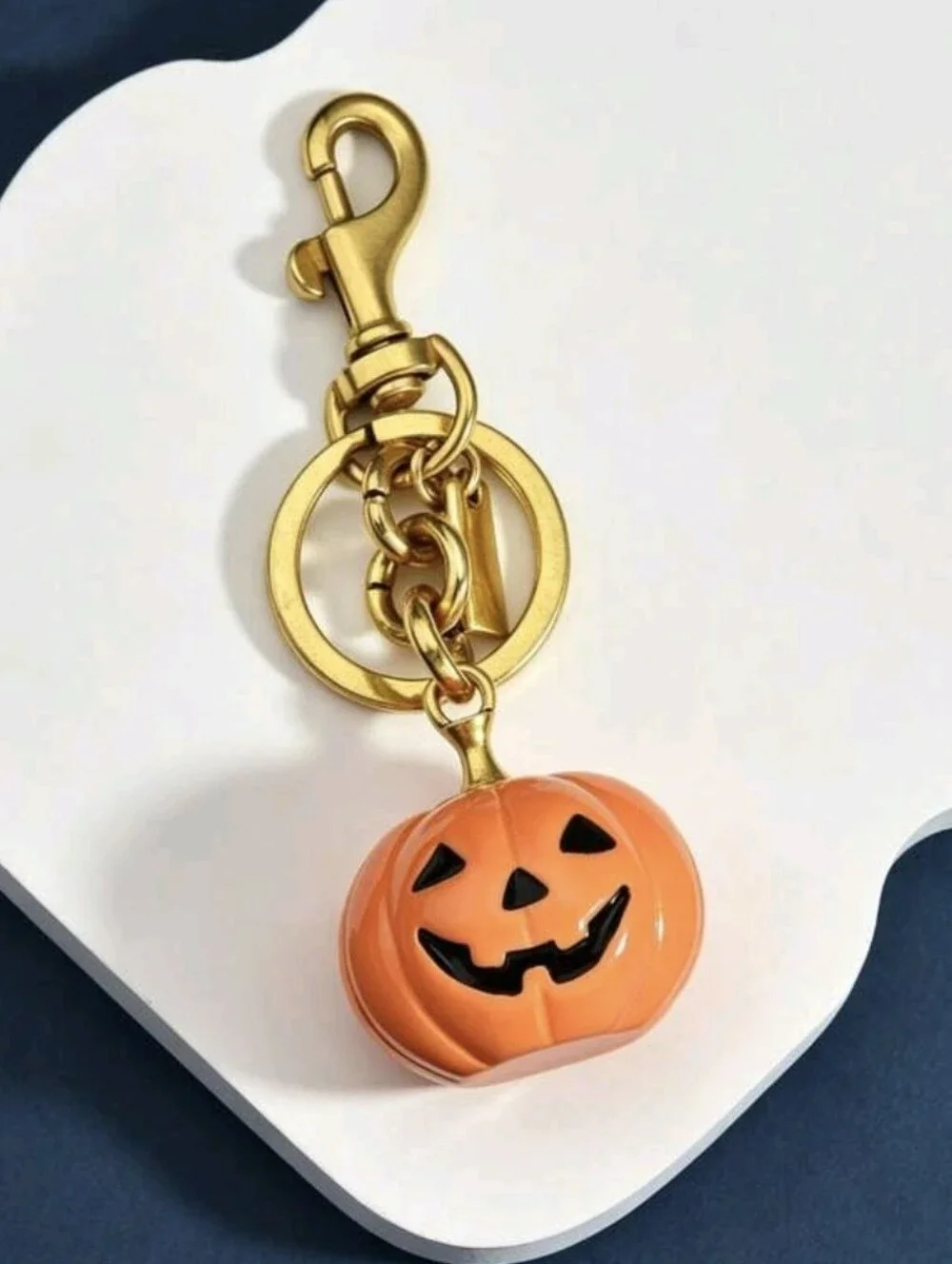Jack-o'-Lantern Pumpkin Bag Charm/ Keychain NEW